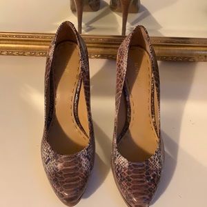 Nine West snakeskin patterned heels